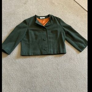 Pendleton Forest Green Jacket with Vibrant Orange Lining